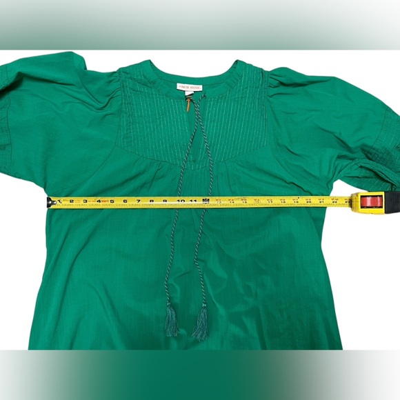 Knox Rose Pleasant Green A-Line Short Puff Sleeve Dress - Picture 7 of 9